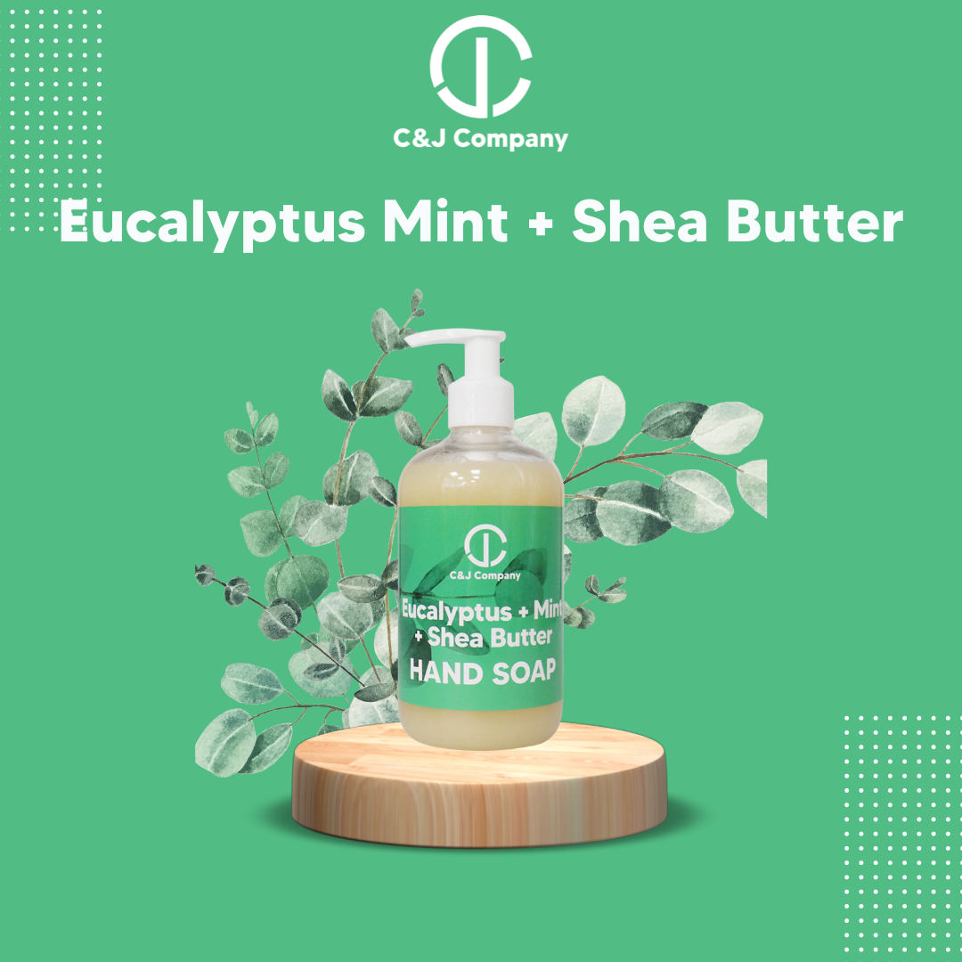 Eucalyptus Mint Shea Butter Hand Soap, 12oz - Cureton & Johnson