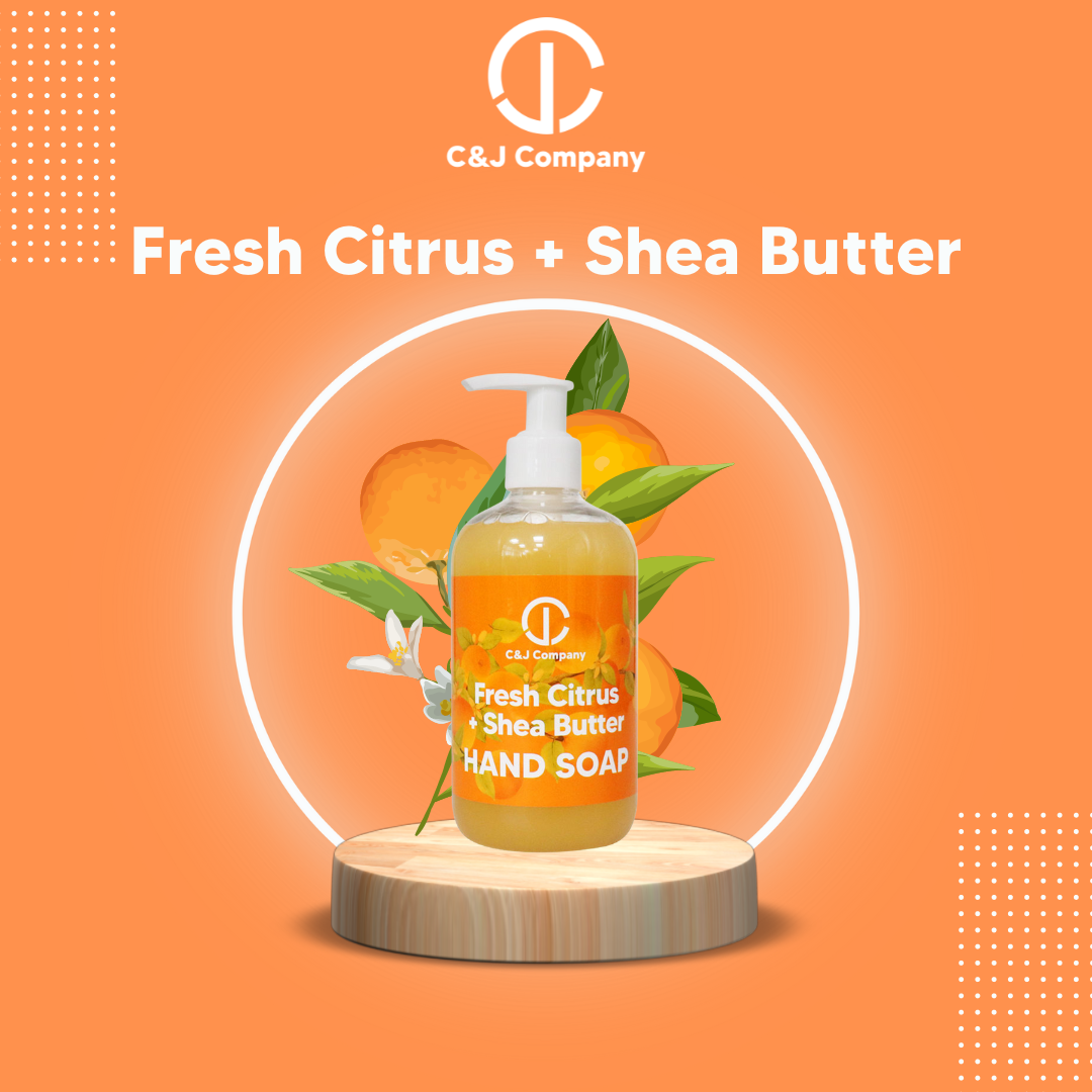 Fresh Citrus + Shea Butter Hand Soap, 12oz - Cureton & Johnson